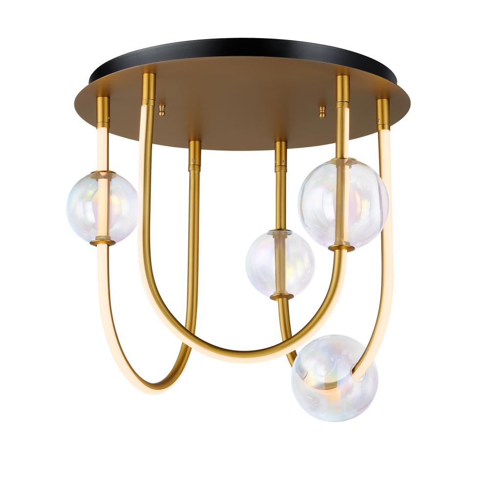 Studio M Lighting SM24930IRNAB Dreamer 3-Light LED Flush Mount