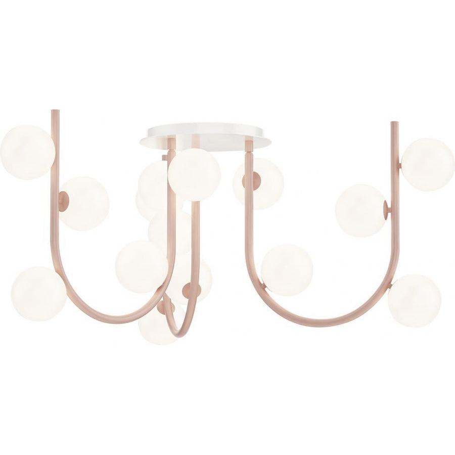Studio M Lighting SM24953PP Contour MTO Contour 15-Light MTO Fixed Pendant - Palazzo Pink