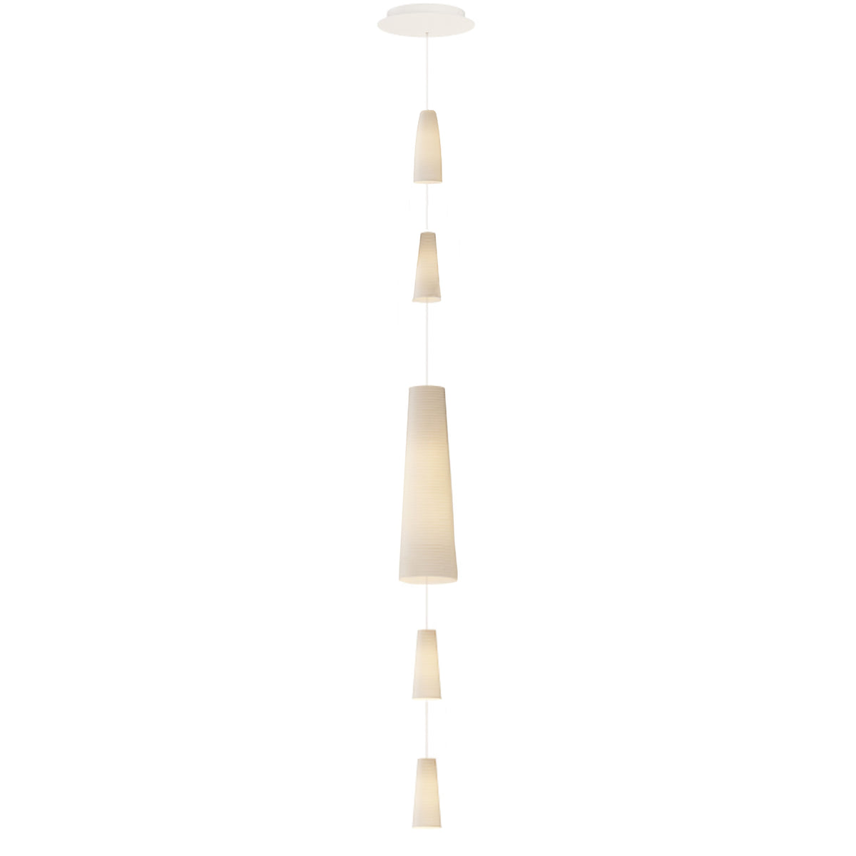 Studio M Lighting SM30006WT Stream 5-Light LED Chain Pendant