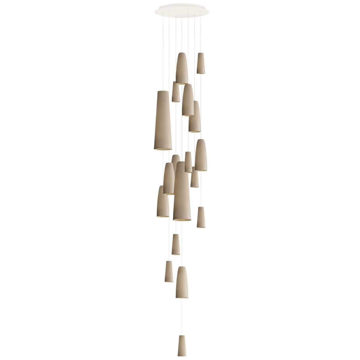 Studio M Lighting SM30018WT Stream 18-Light LED Chain Pendant