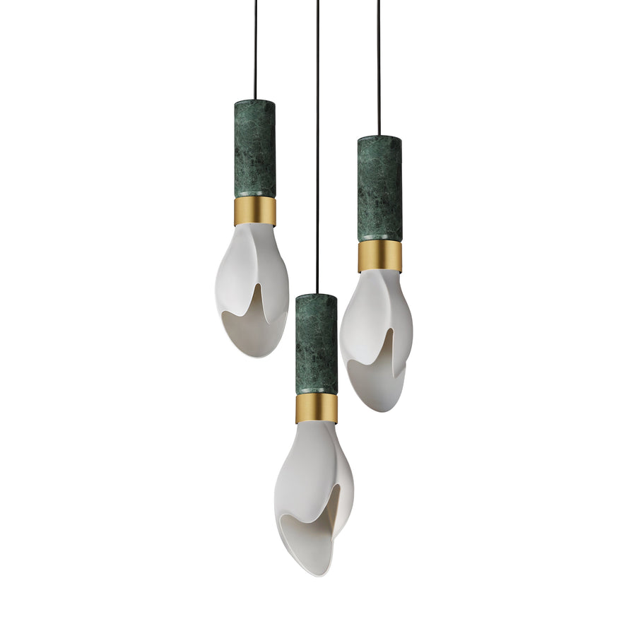 Studio M Lighting SM30143WTVAMNAB Burgeon 3-Light Pendant