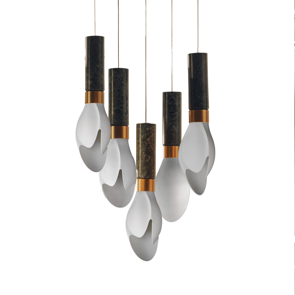 Studio M Lighting SM30145WTVAMNAB Burgeon 5-Light LED Pendant