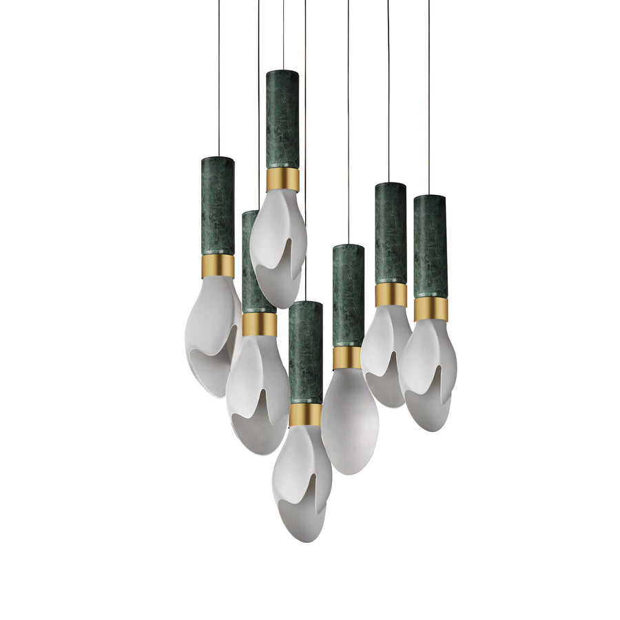 Studio M Lighting SM30147WTVAMNAB Burgeon 7-Light LED Pendant