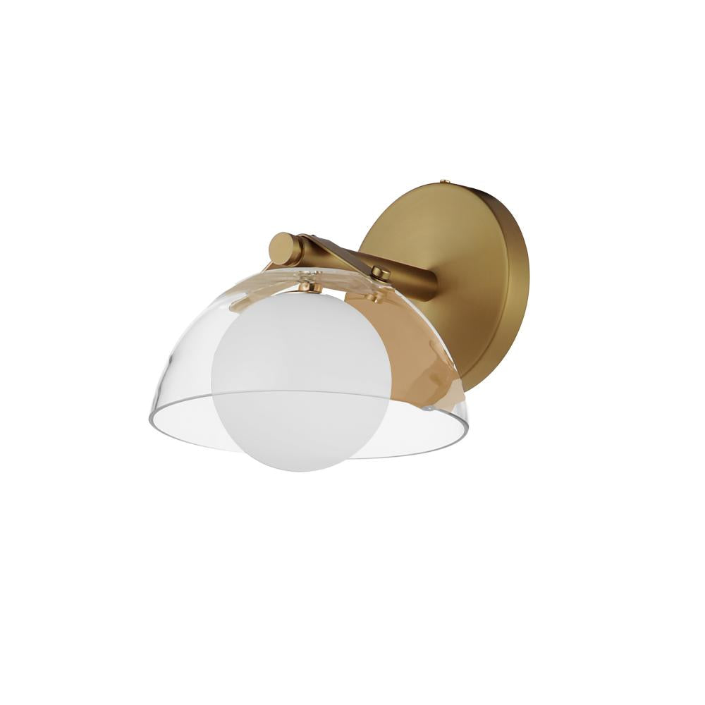 Studio M Lighting SM31001CLNAB Domain 1-Light Wall Sconce - Clear/NAB