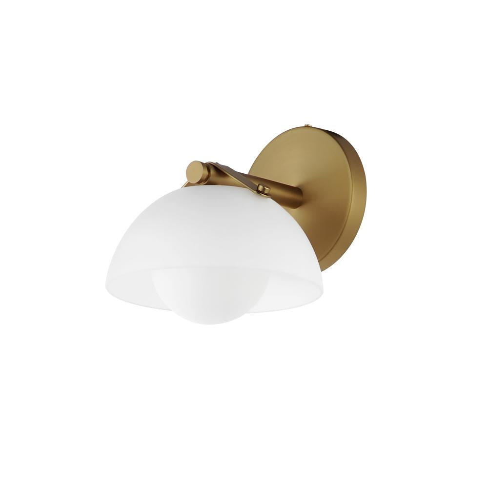 Studio M Lighting SM31001FTNAB Domain 1-Light Wall Sconce - Frost/Brass