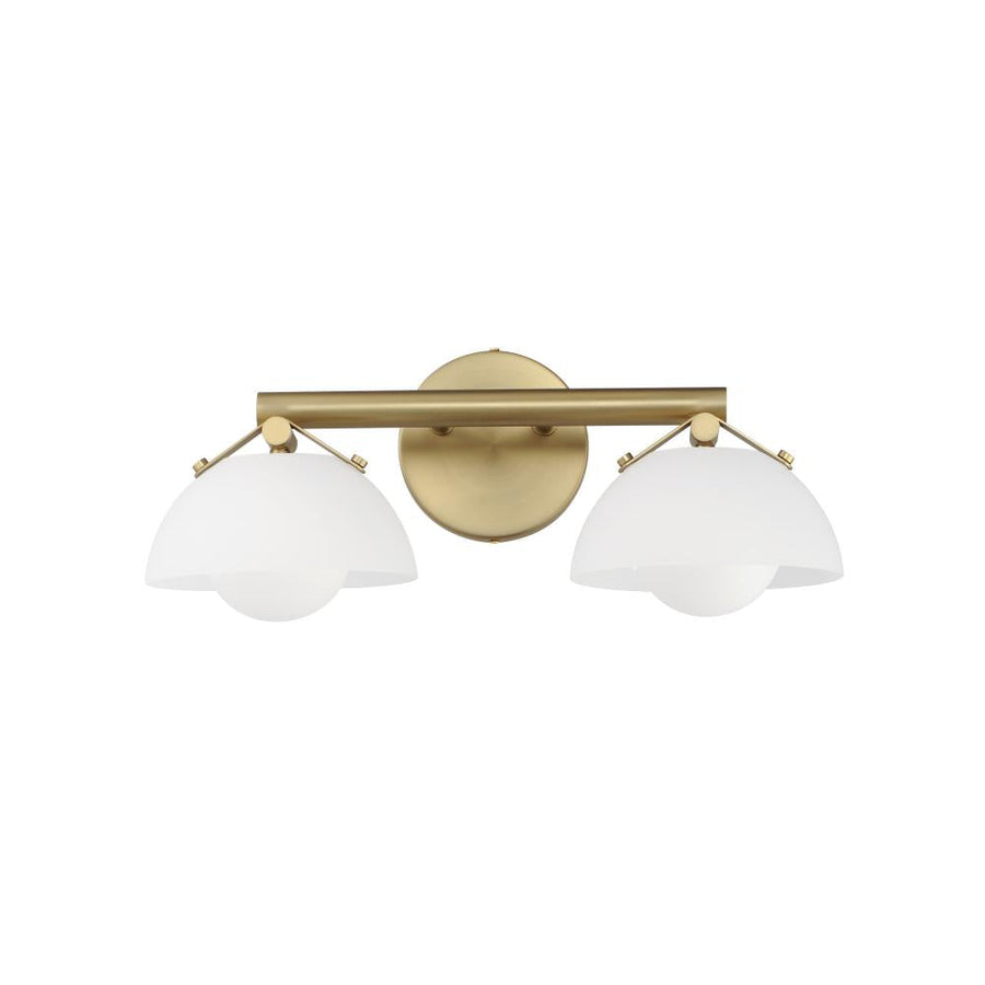 Studio M Lighting SM31002FTNAB Domain 2-Light Wall Sconce - Frost/Brass
