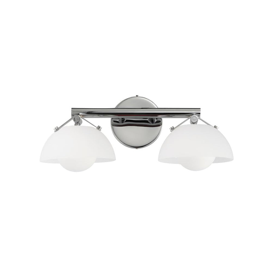 Studio M Lighting SM31002FTPC Domain 2-Light Wall Sconce - Frost/Polished Chrome