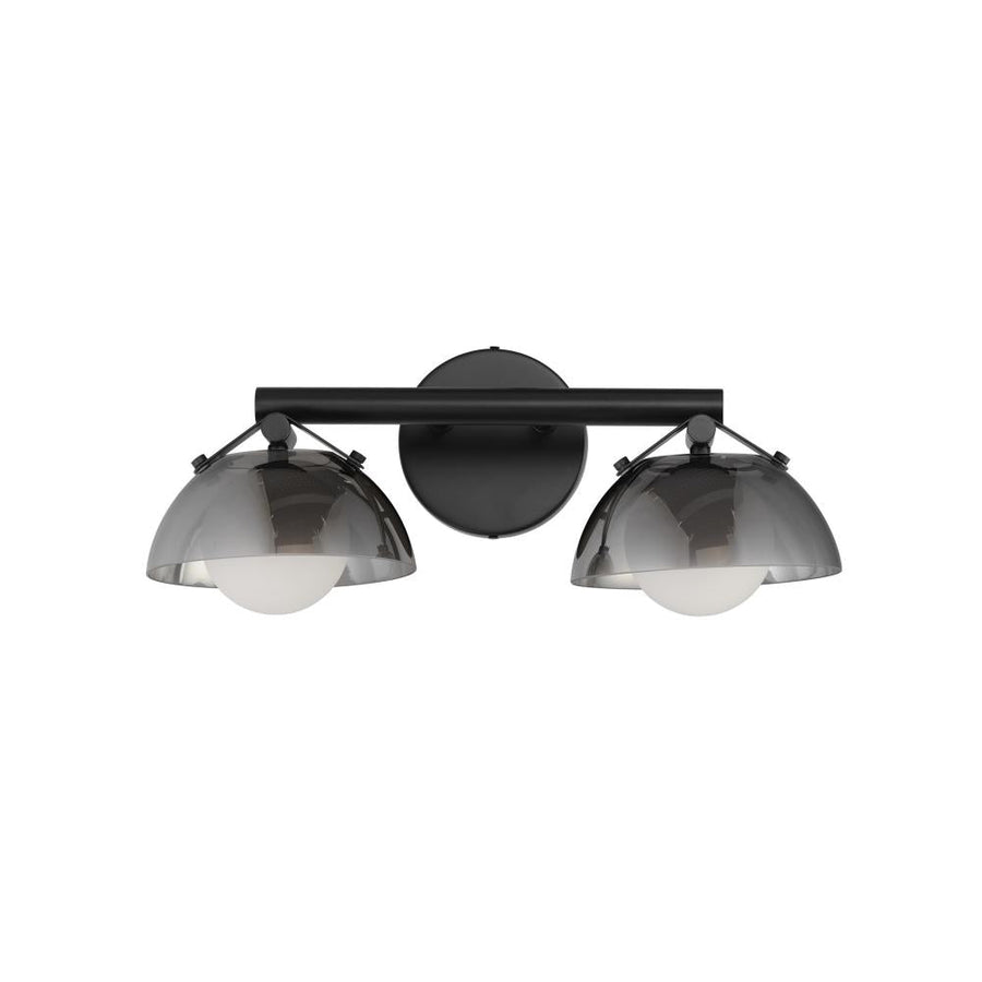 Studio M Lighting SM31002MSKBK Domain 2-Light Wall Sconce - Smoke/Matte Black