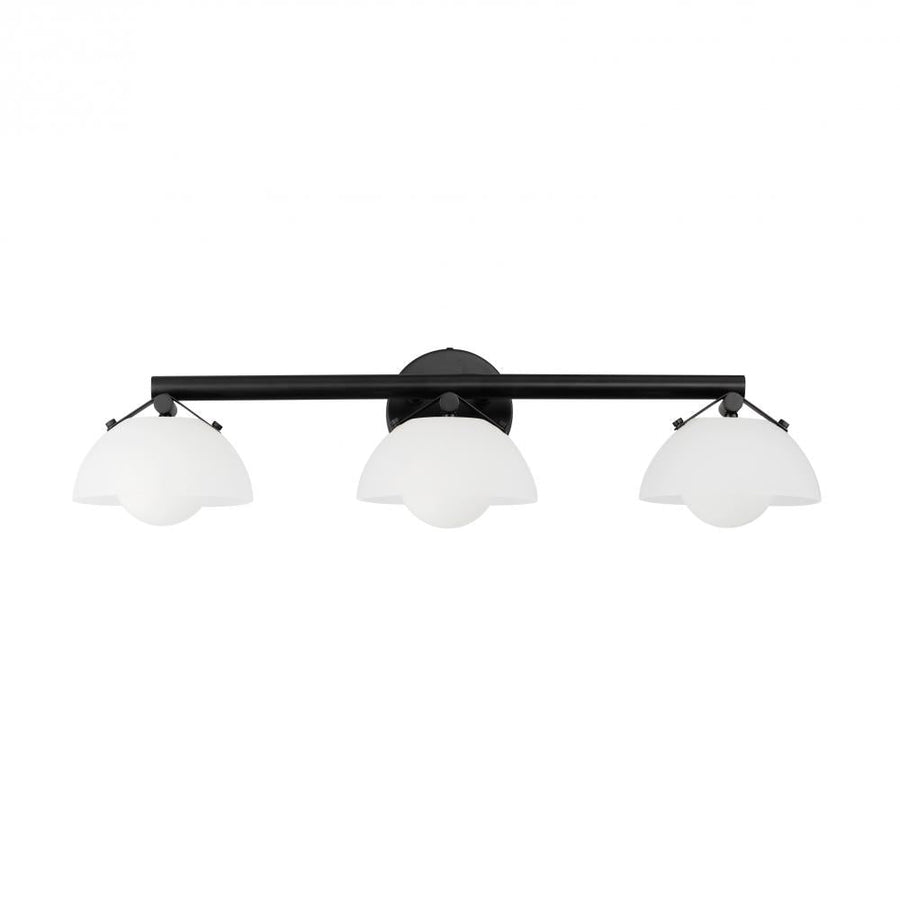 Studio M Lighting SM31003FTBK Domain 3-Light Wall Sconce - Frost/Black