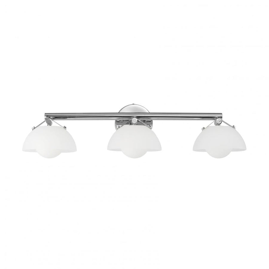 Studio M Lighting SM31003FTPC Domain 3-Light Wall Sconce - Frost/Polished Chrome