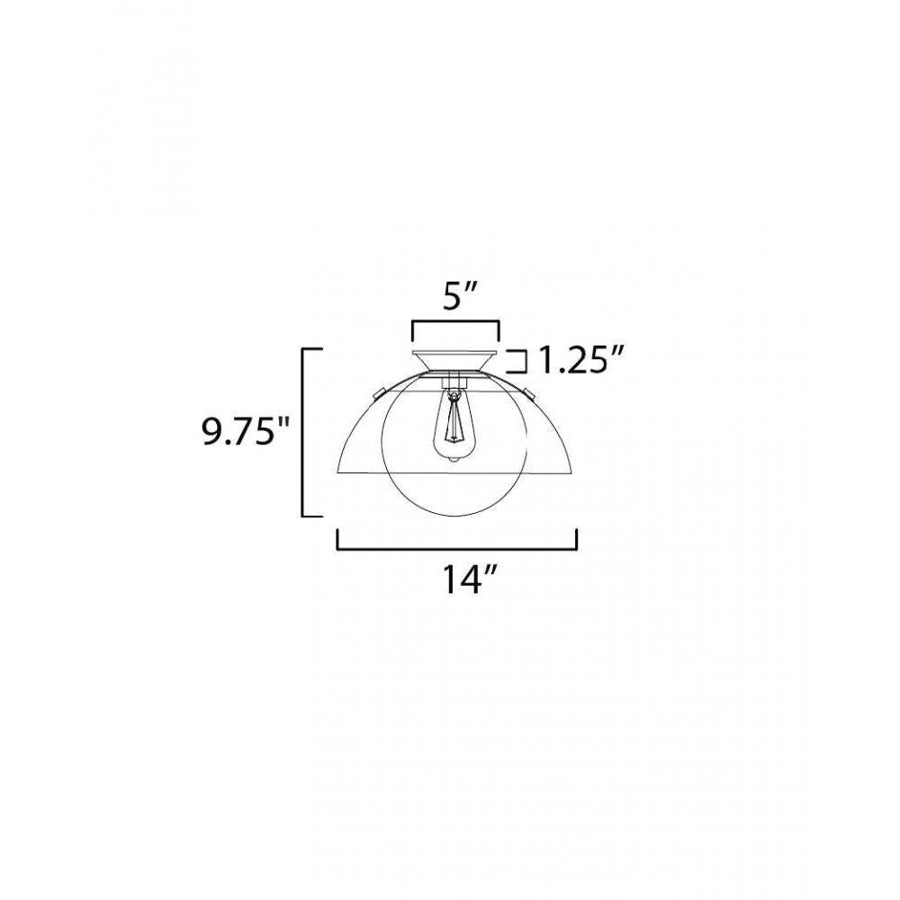 Studio M DOMAIN SM31009CLBC Semi Flush Mt Traditional - Black Chrome - Alternate view