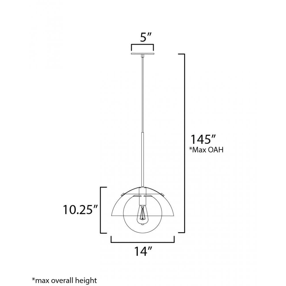 Studio M DOMAIN SM31014CLBC Pendant Traditional - Black Chrome - Alternate view