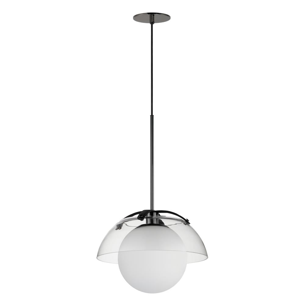 Studio M Lighting SM31014CLBC Domain 14" Pendant Clear/Black Nickel