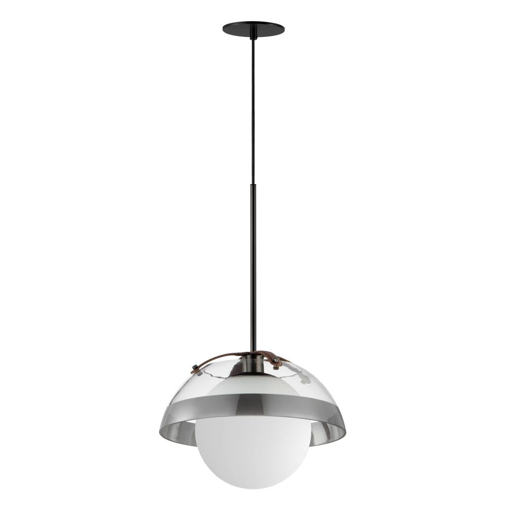 Studio M Lighting SM31014MSCLGM Domain 14" Pendant Smoke Stripe/Gunmetal