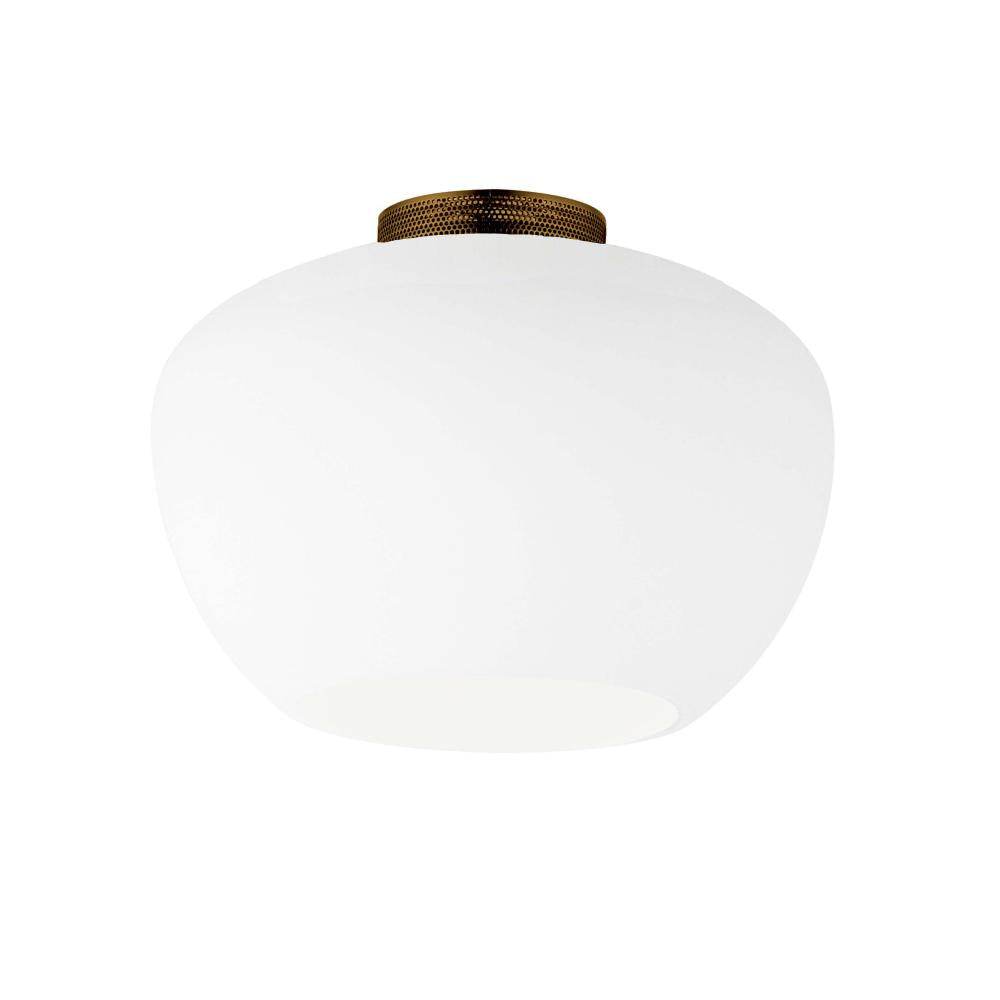 Studio M Lighting SM31084FTHR Incognito 14" Surface Mount - Frost/Heritage Brass