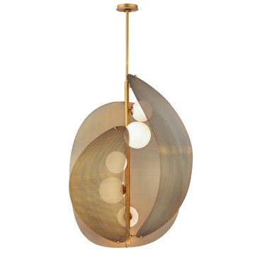 Studio M Lighting SM32303SWNAB Chips 5-Light Vertical Pendant - Brass