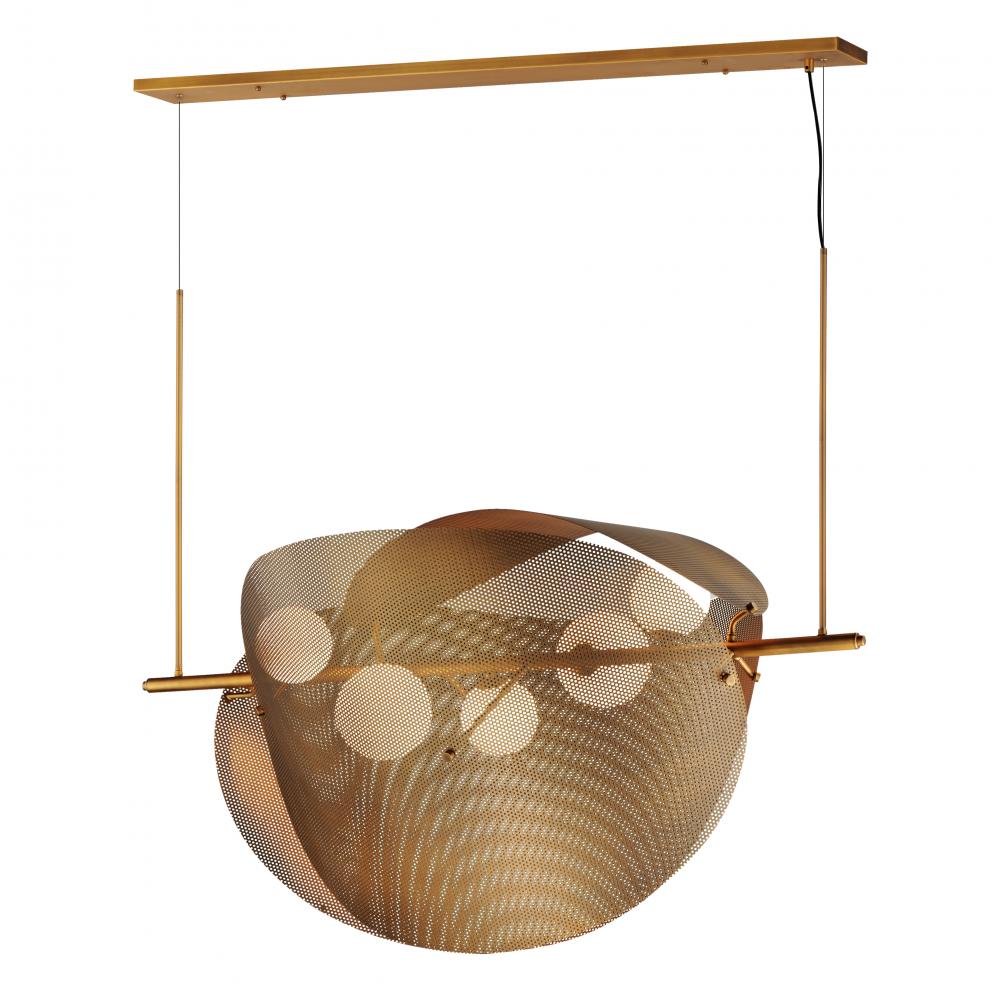 Studio M Lighting SM32305SWNAB Chips 5-Light Linear Pendant - Brass