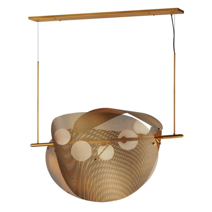 Studio M Lighting SM32305SWNAB Chips 5-Light Linear Pendant - Brass