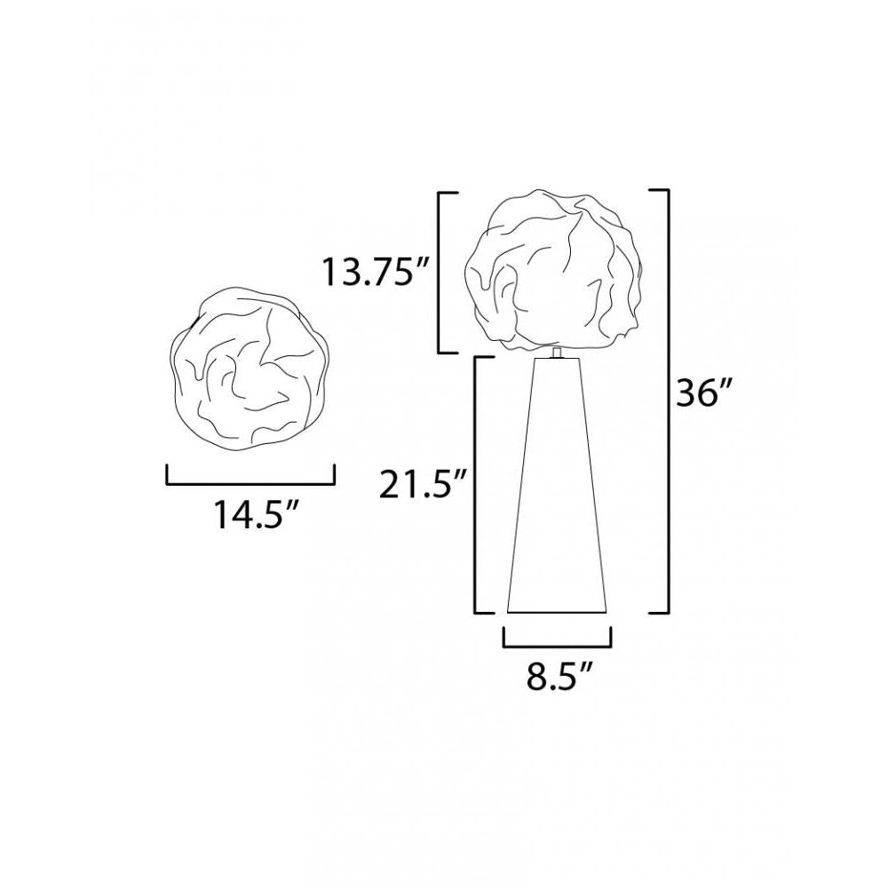 Studio M Shroud SM42409WTNAB Table Lamp - Natural Aged Brass, White Shade - Alternate view