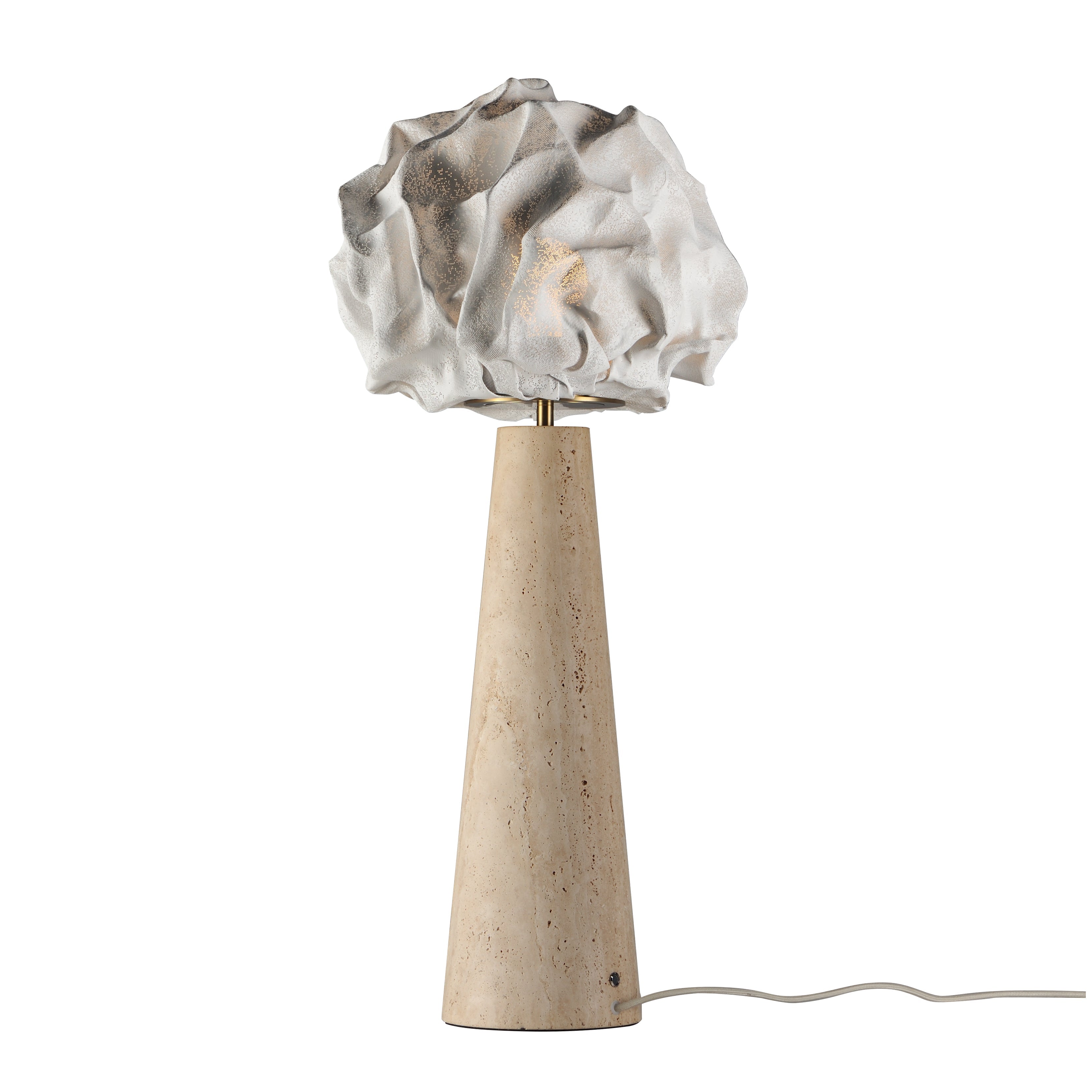 Studio M Shroud SM42409WTNAB Table Lamp - Natural Aged Brass, White Shade