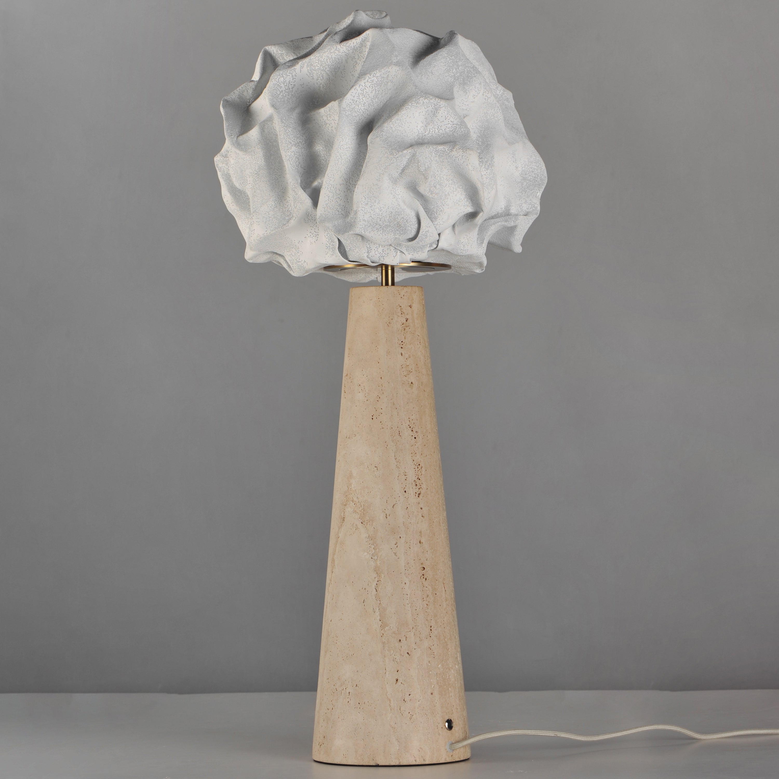 Studio M Shroud SM42409WTNAB Table Lamp - Natural Aged Brass, White Shade