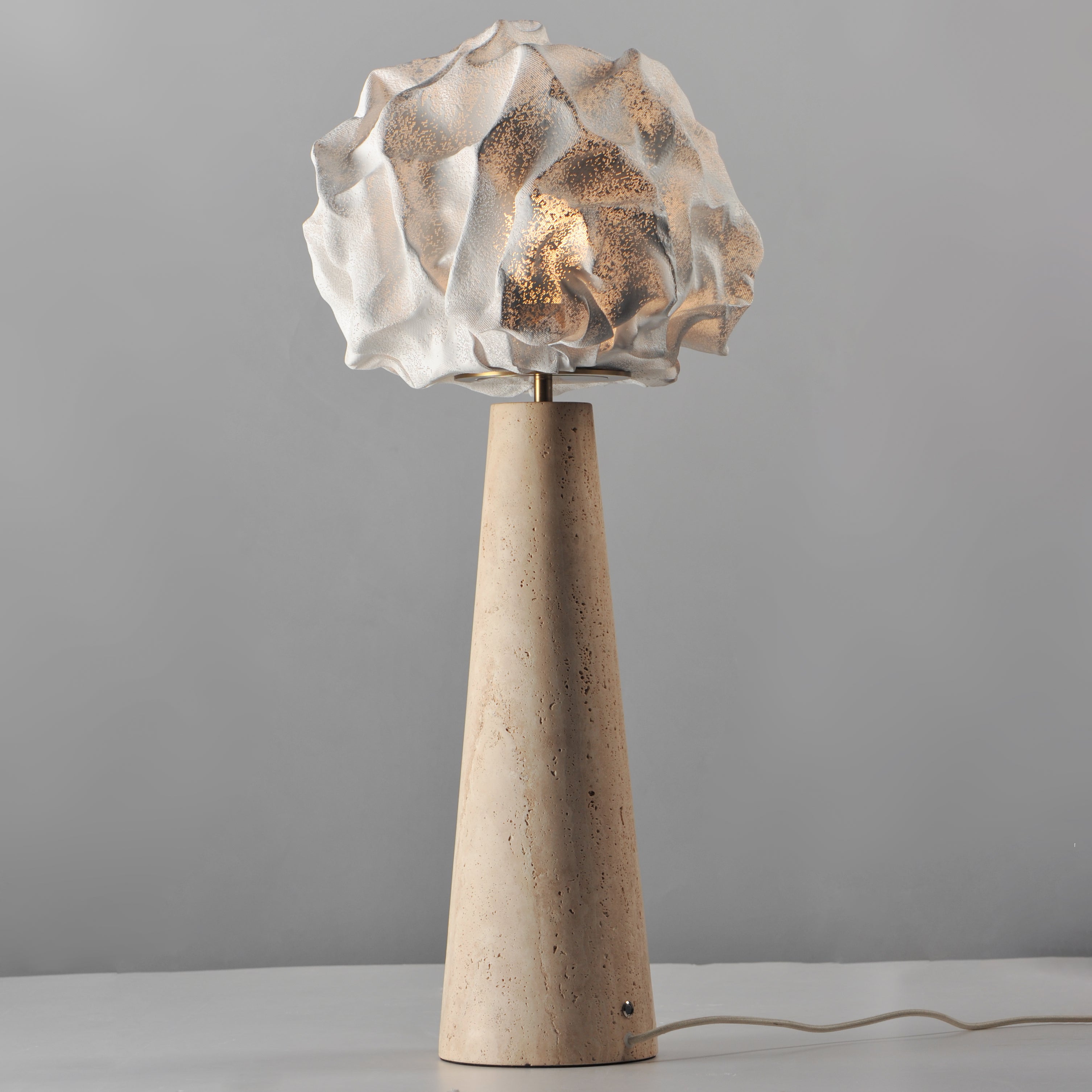 Studio M Shroud SM42409WTNAB Table Lamp - Natural Aged Brass, White Shade