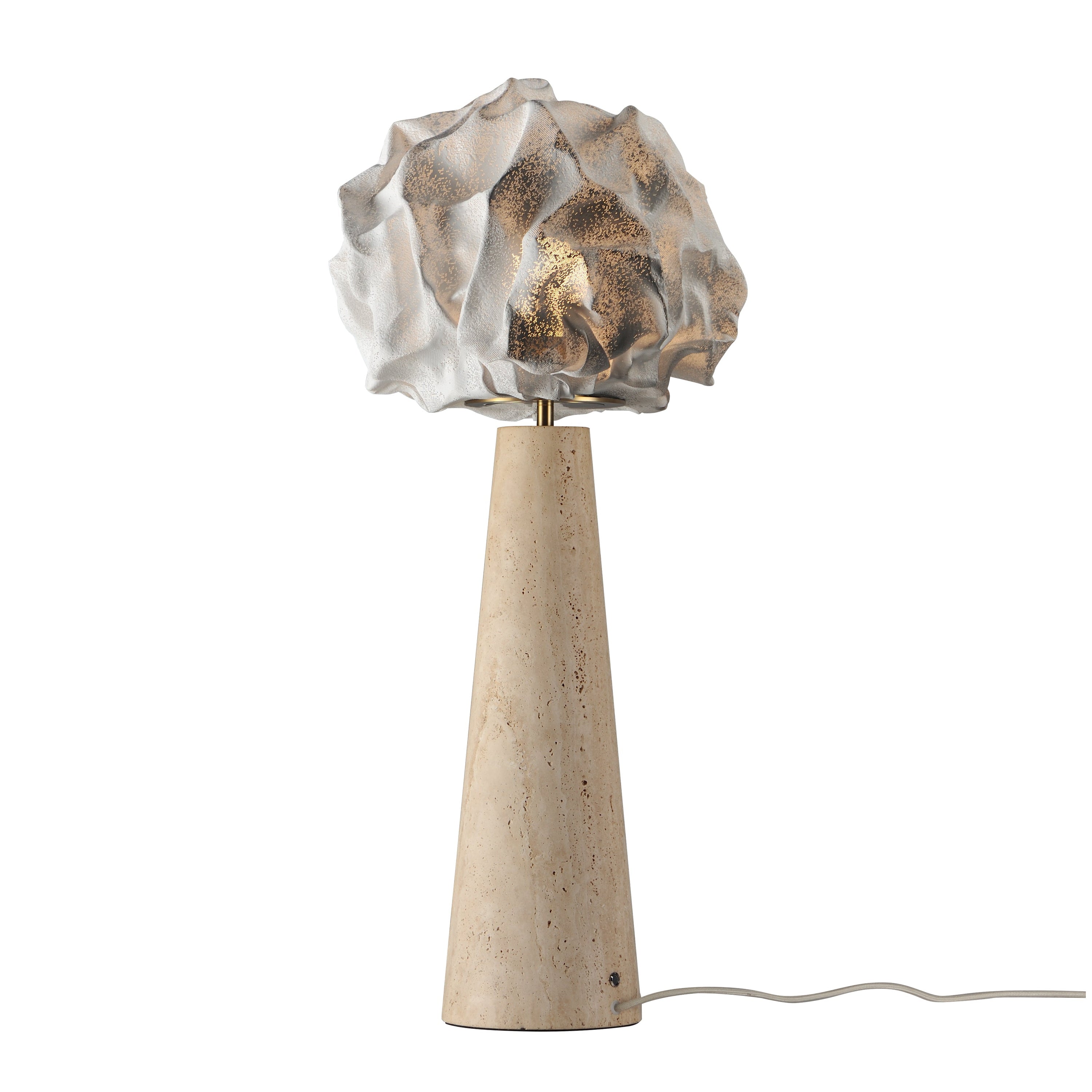 Studio M Shroud SM42409WTNAB Table Lamp - Natural Aged Brass, White Shade - Alternate view