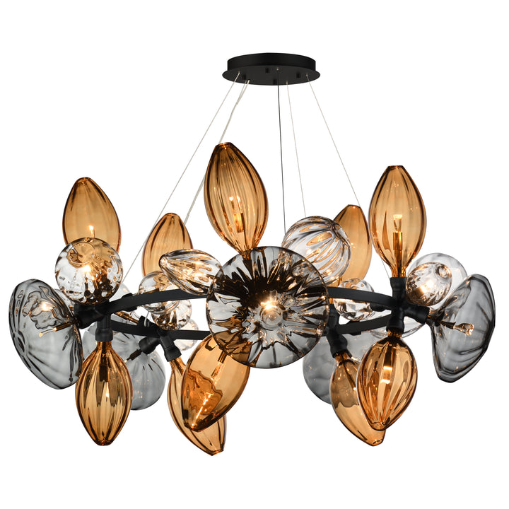 Studio M Lighting SM49305EMSKBK Ray Dance Cluster Ray Dance 30-Light 5 Cluster LED Pendant