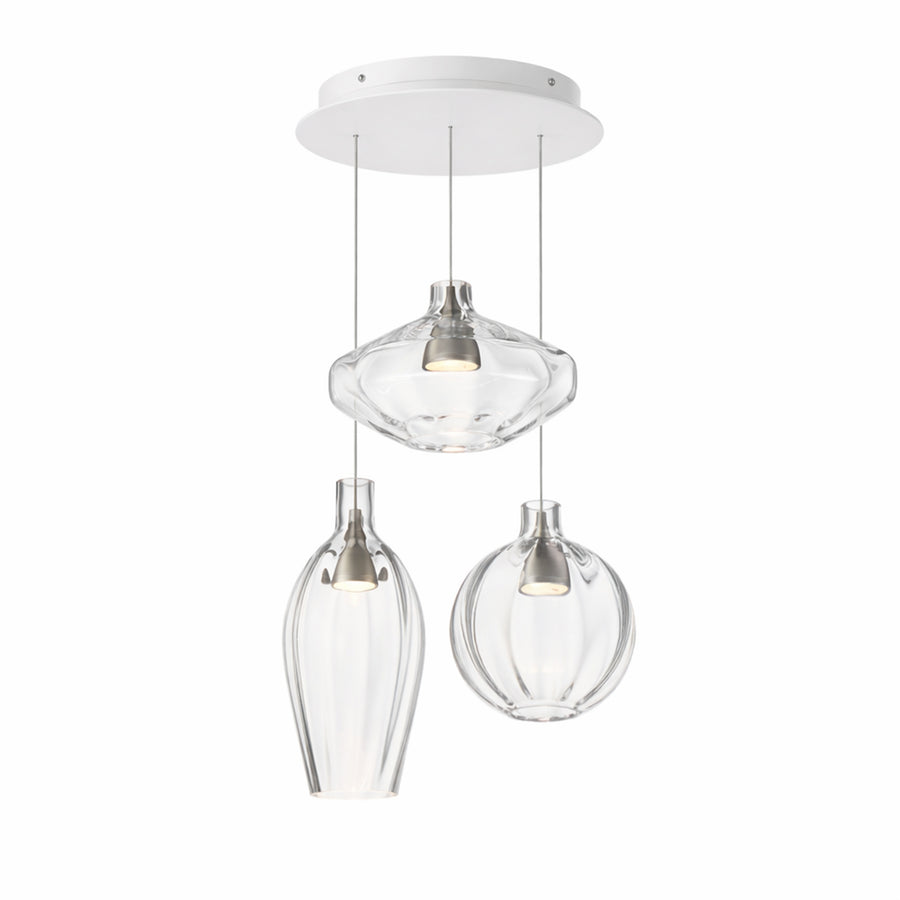 Studio M Lighting SM49314CL Ray Dance 3-Light LED Multi-Pendant
