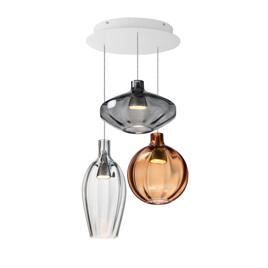 Studio M Lighting SM49314EMSK Ray Dance 3-Light LED Multi-Pendant