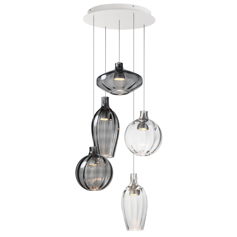 Studio M Lighting SM49315MSCL Ray Dance 5-Light LED Multi-Pendant