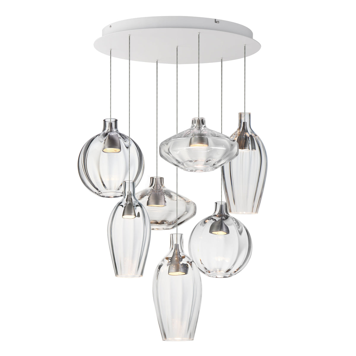 Studio M Lighting SM49317CL Ray Dance 7-Light LED Multi-Pendant