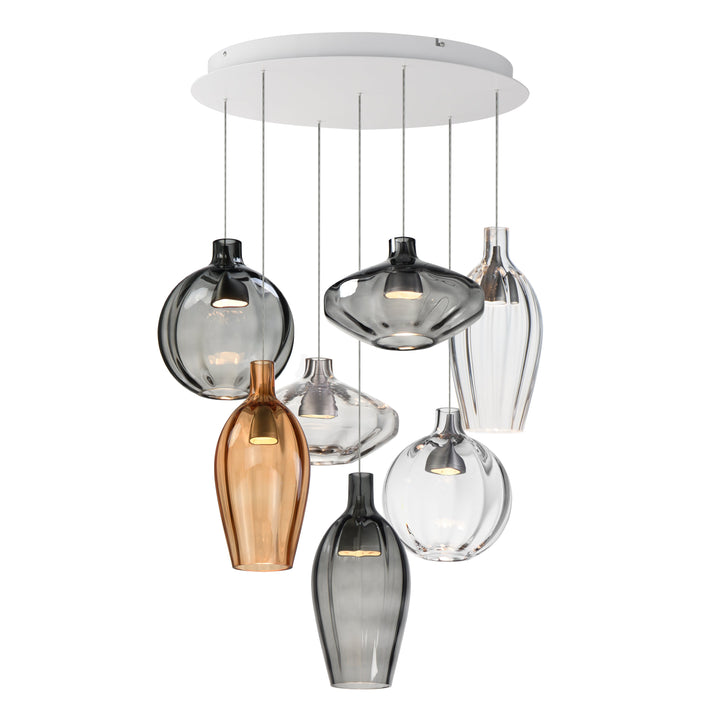 Studio M Lighting SM49317EMSK Ray Dance 7-Light LED Multi-Pendant