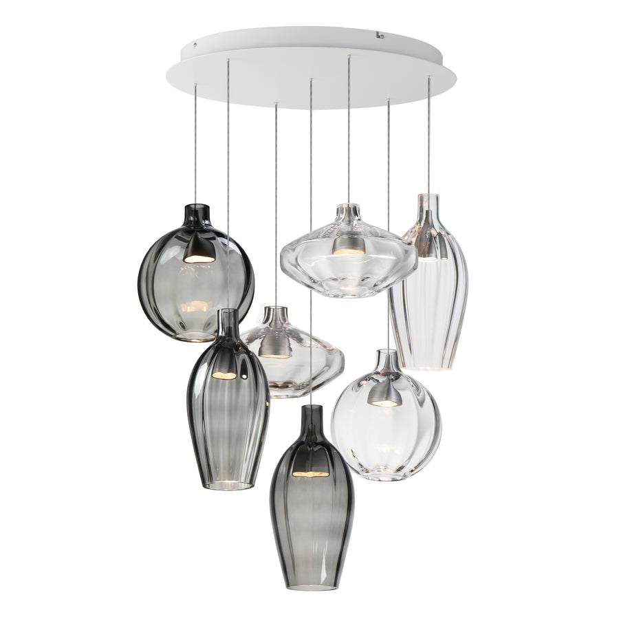 Studio M Lighting SM49317MSCL Ray Dance 7-Light LED Multi-Pendant