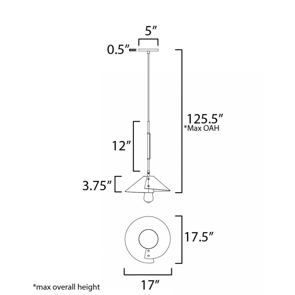 Studio M CAVALIER SM81806NAB Pendant Traditional - Natural Aged Brass - Alternate view
