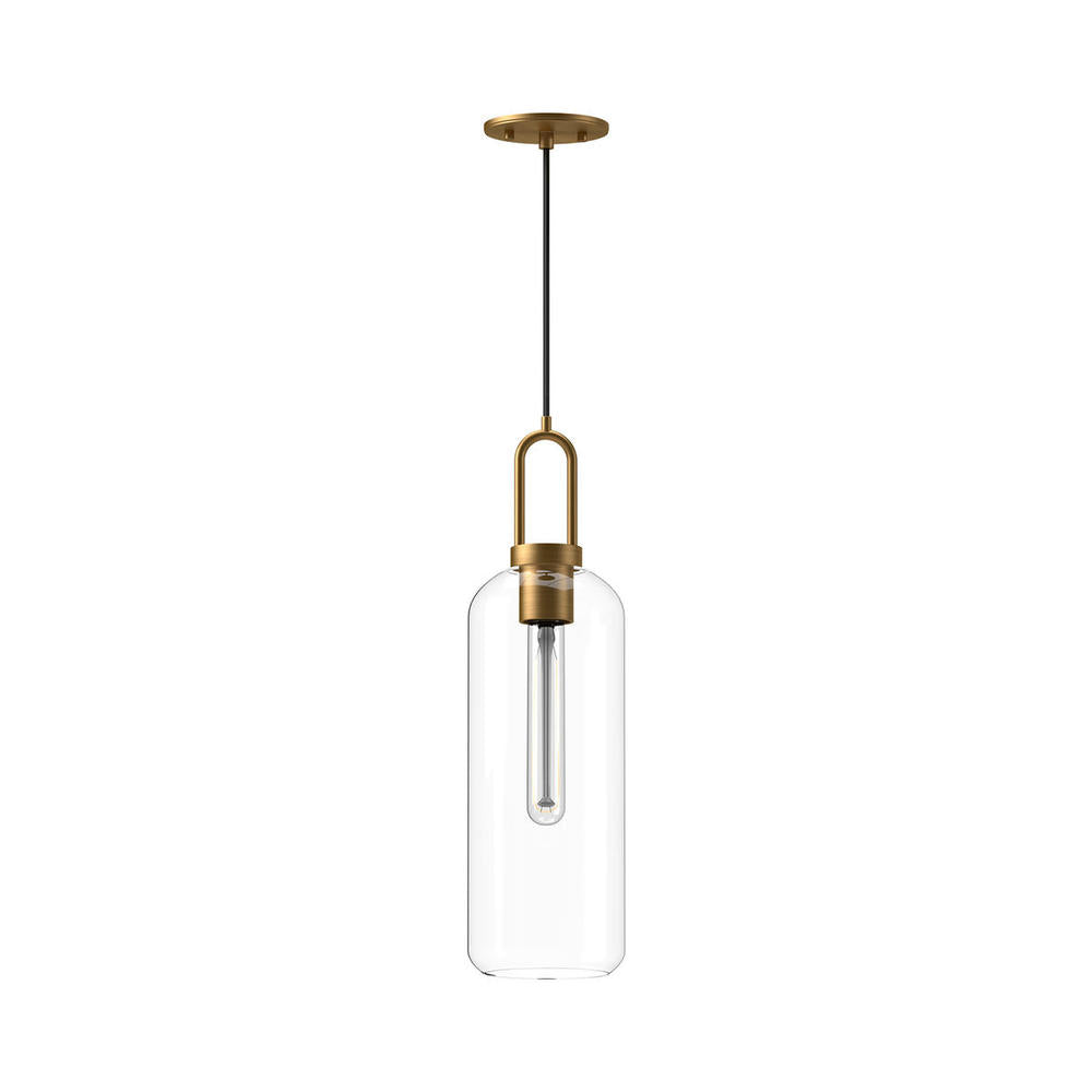 ALORA MOOD Lighting PD401606AGCL Pendant Light, UL Listed, Aged Gold/Clear Glass
