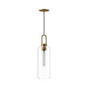 ALORA MOOD Lighting PD401606AGCL Pendant Light, UL Listed, Aged Gold/Clear Glass