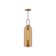 ALORA MOOD Lighting PD401606AGCP Pendant, 60W Watt, Aged Gold/Copper Glass