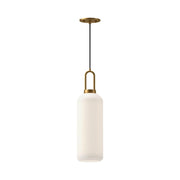 Alora Mood Lighting PD401606AGOP Pendant, 1 Light, Aged Gold/Opal Matte Glass