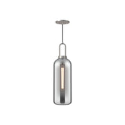 ALORA MOOD Lighting Soji PD401606BNSM Pendant, UL Listed, Brushed Nickel/Smoked Solid Glass