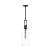 ALORA MOOD Lighting PD401606MBCL Pendant, 1 Light, Clear Glass/Matte Black