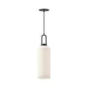 ALORA MOOD Lighting PD401606MBOP Pendant Light, UL Damp Rated, Matte Black/Opal Matte Glass