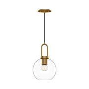 ALORA MOOD Lighting PD601608AGCL Pendant, Aged Gold/Clear Glass