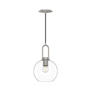 ALORA MOOD Lighting PD601608BNCL Pendant, 1 Light, Brushed Nickel/Clear Glass