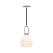 Alora Mood Lighting PD601608BNOP Pendant, 1 Light, Brushed Nickel/Opal Matte Glass