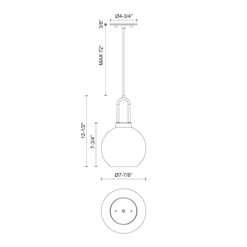 ALORA MOOD Lighting Soji PD601608MBCL Pendant, Inspired by Japanese Lanterns, Clear Glass/Matte Black