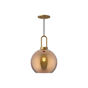ALORA MOOD Lighting PD601710AGCP Pendant, 1 Light, Aged Gold/Copper Glass