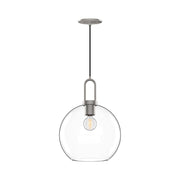 ALORA MOOD Lighting PD601710BNCL Pendant, 1 Light, Brushed Nickel/Clear Glass