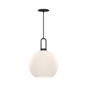 ALORA MOOD Lighting PD601710MBOP 1 Light Pendant, Matte Black/Opal Matte Glass
