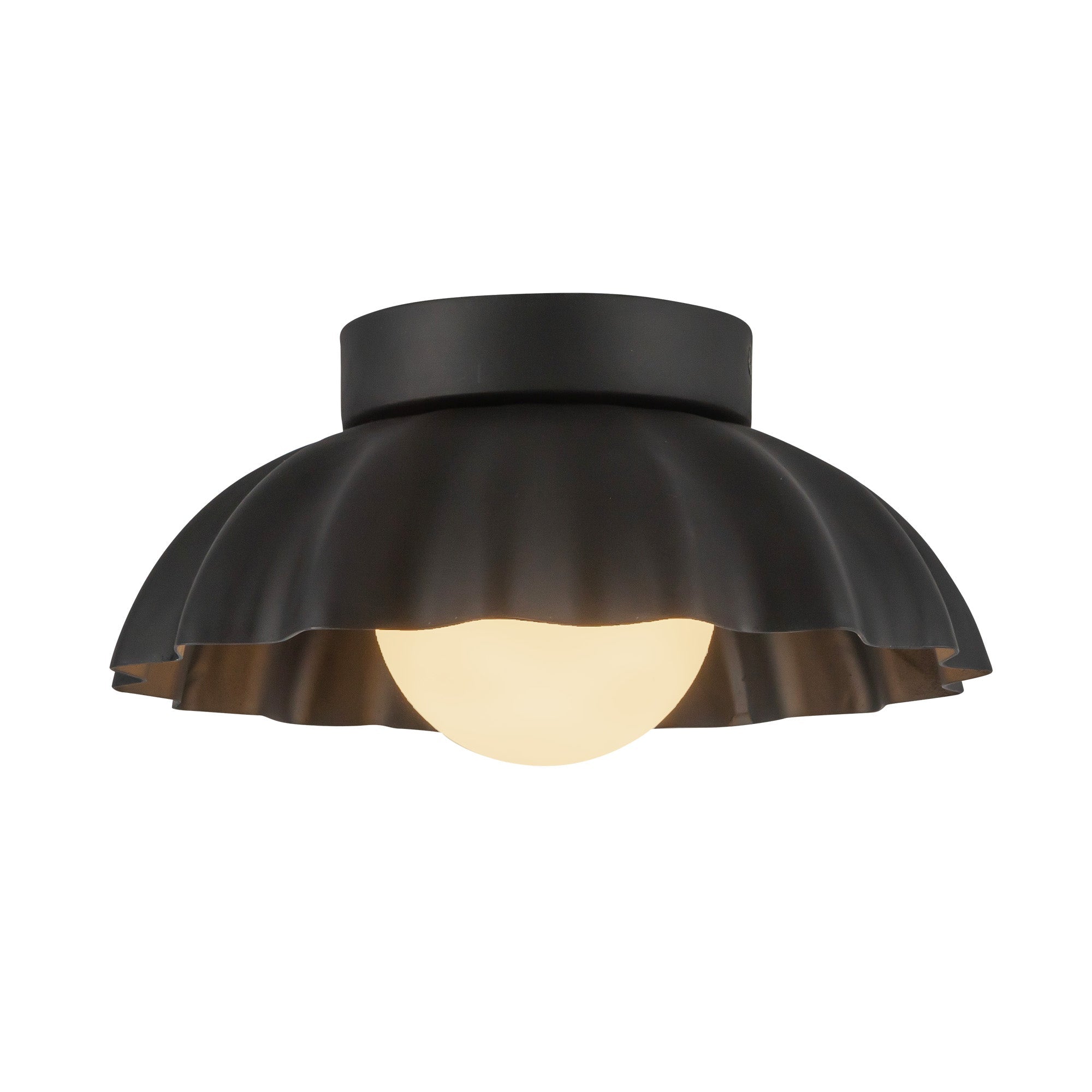 Soleil 10-in Matte Black/Opal Glass LED Wall/Vanity Light